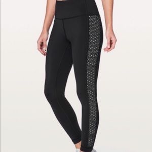 Lululemon Black and White high rise legging size 2